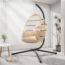 Autmoon Foldable Hanging Egg Chair With