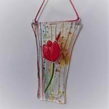 Red Tulip Pocket Vase Spring Decor