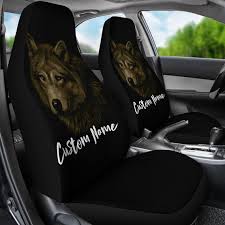 Wolf Car Seat Covers Set Of 2 Universal