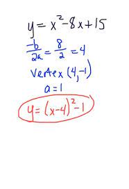 Quadratic Functions From Standard Form