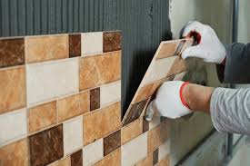 Laying Ceramic Tiles Tiler Placing