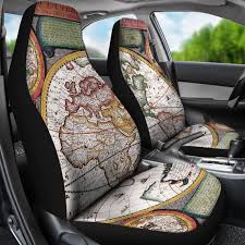 Old World Map Car Seat Cover For