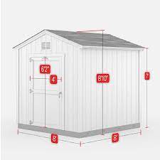 Professionally Installed Tahoe Series Columbus 8 Ft W X 8 Ft D Wood Storage Shed 7 Ft High Sidewall 64 Sq Ft