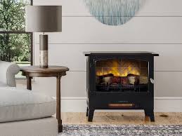Fireplace With An Electric Hearth