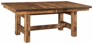 Dutton Rough Sawn Trestle Table From