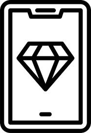 Diamond Smartphone Luxury Icon Stock