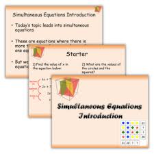 Simultaneous Equations Questions Ks3