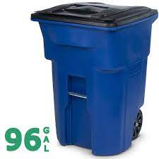 Toter 96 Gallon Blue Outdoor Trash Can
