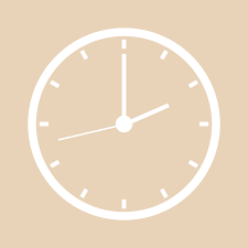 App Icon Iphone Clock Clock Beige Icon
