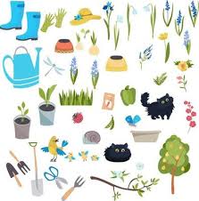 Garden Elements Vector Art Icons And