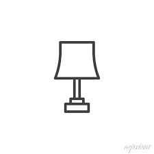 Reading Lamp Outline Icon Linear Style