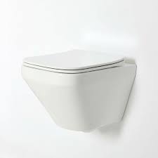 White Ceramic Modern Bathroom Wall Hung