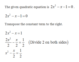 Use Completing The Square To Solve The