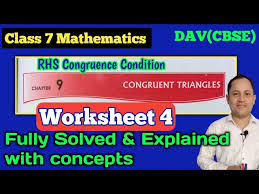 Dav Class 7 Maths Chapter 9 Congruent