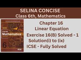 6 Icse Selina Concise Math Solutions