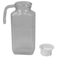 Clear Glass Plastic Pitcher