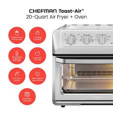 Chefman Air Fryer Toaster Oven Xl 20 L