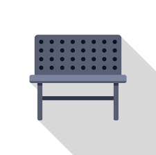 Metal Bench With Holes Providing