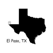 El Paso City Tx Texas Usa Map