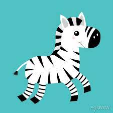 Zebra Icon Black Striped Horse Jumping