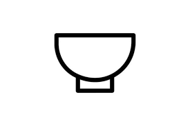 Glass Bowl Kitchen Line Style Icon Free