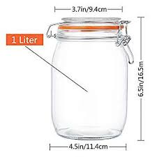 Encheng 32 Oz Glass Jars With Airtight