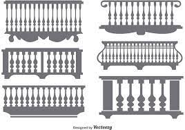 Flat Classical Balcony Icon Vectors