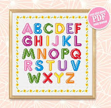 Alphabet Letters Cross Stitch Pattern