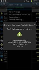 file beam touch to send apk