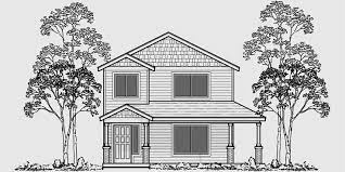 House Plans Rear Garage Two Story With
