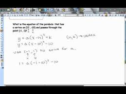 Parabola Given A Vertex And A Point