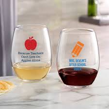 Personalized Teacher Wine Glasses