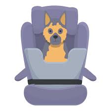 Animal Car Seat Icon Cartoon Vector Dog