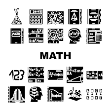Math Science Education School Icons Set