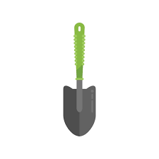 Handle Shovel Icon Flat Vector Organic
