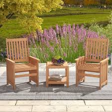 3 Pieces Patio Furniture Set With 1 5