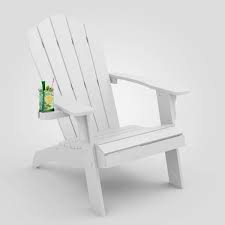 White Plastic Outdoor Adirondack Chair