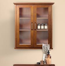 Glass Door Wall Cabinet With Adjustable