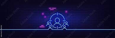 Line Neon Glow Icon Brick Wall Banner