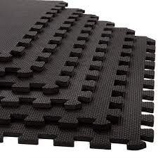 Stalwart Black Eva Foam Floor Mats Black 6 Pack