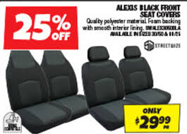 Alexis Black Front Seat Covers Offer At