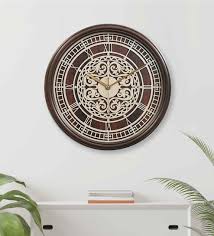Buy Brown Wooden Circsquare Wall Clock
