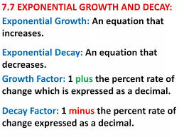 Ppt 7 7 Exponential Growth And Decay