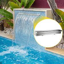 Vevor Pond Waterfall Spillway 23 6 X 4 5 X 3 1 In Pool Fountain With Pipe Connector Waterfall For Swimming Pool