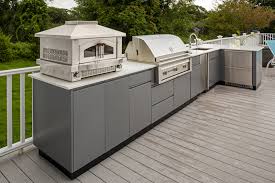 Outdoor Kitchen With A Pizza Oven
