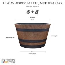 Resin Whiskey Barrel Outdoor Planter