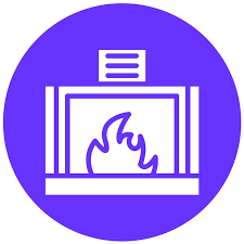 Vector Design Gas Fireplace Icon Style