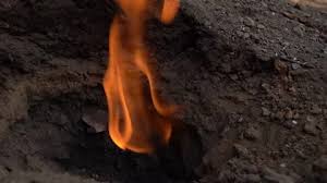 Slow Motion Of Natural Gas Burn In The