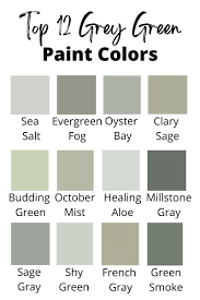 Top 12 Grey Green Paint Colors Green