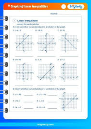 Graphing Linear Inequalities Worksheets